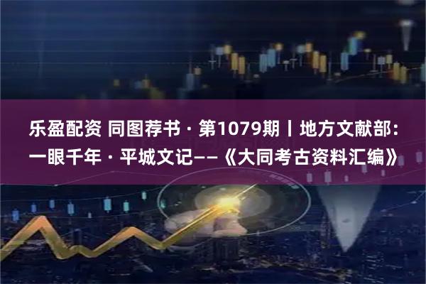 乐盈配资 同图荐书 · 第1079期丨地方文献部：一眼千年 · 平城文记——《大同考古资料汇编》